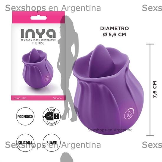 Estimulador femenino Kiss by INYA con carga USB